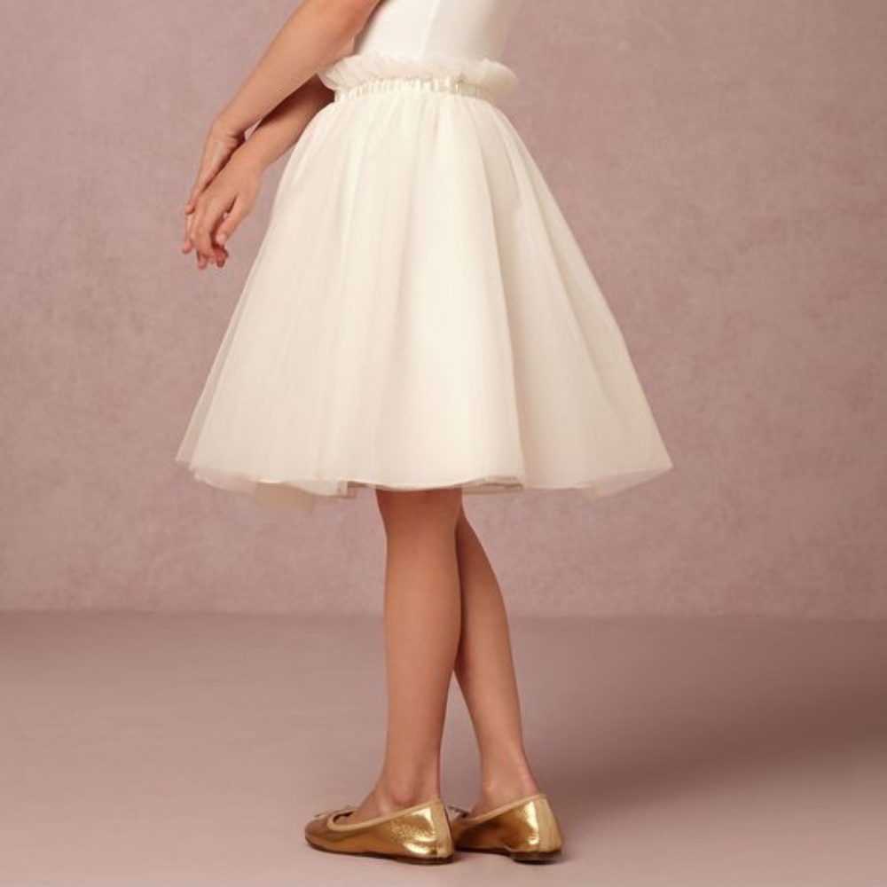 BHLDN Giselle Skirt in Ivory Ballet Flower Girl